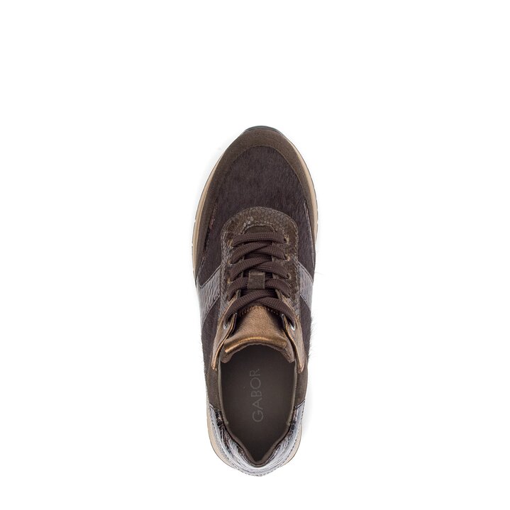 Lage sneaker bruin #5