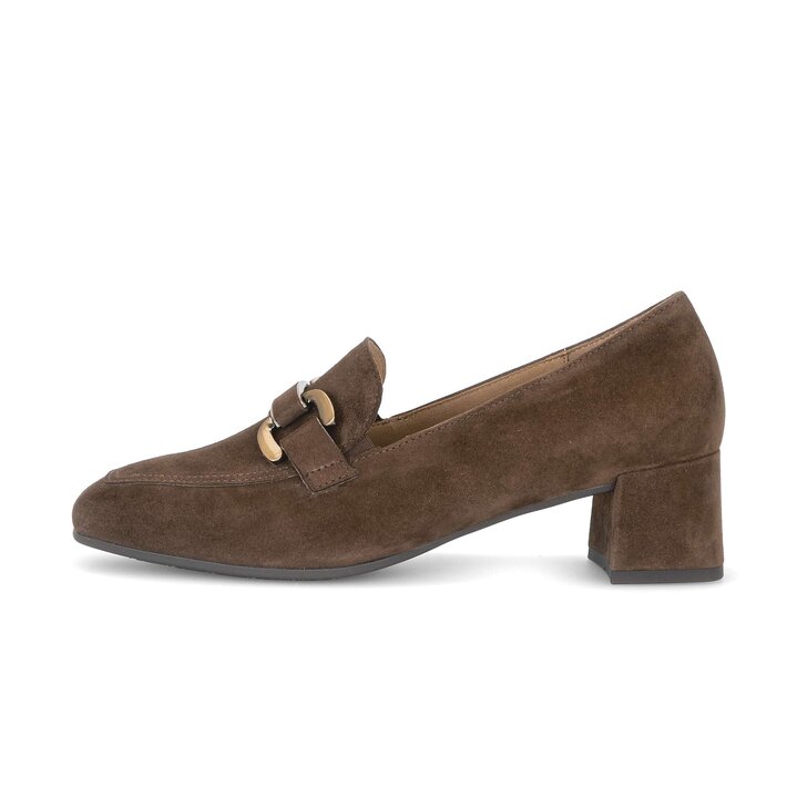 Pumps med hög framdel brun #0