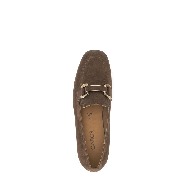 Pumps med hög framdel brun #5