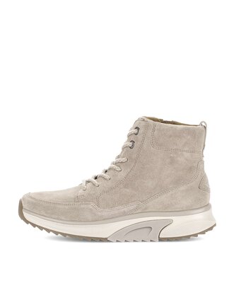 Schnürstiefelette beige