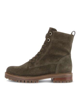 Schnürstiefelette grün