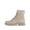 Schnürstiefelette beige
