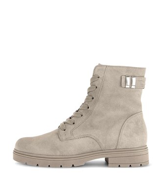 Schnürstiefelette beige