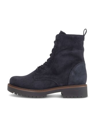 Schnürstiefelette blau