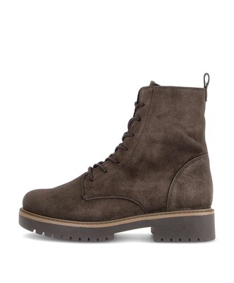 Schnürstiefelette braun