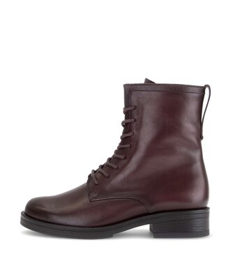 Schnürstiefelette rot