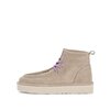 Schnürstiefelette beige