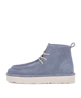 Schnürstiefelette blau
