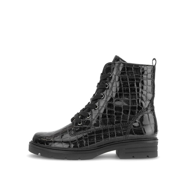 Schnürstiefelette schwarz #0