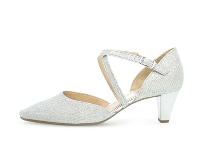 Spangenpumps silber