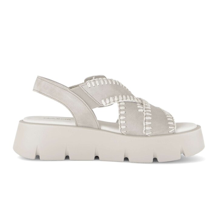 Sandalo con plateau beige #1