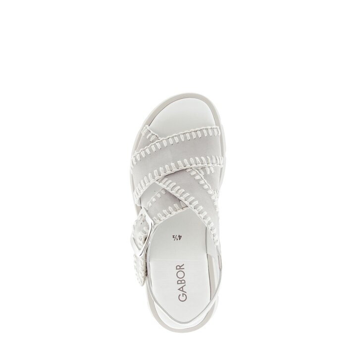 Sandalo con plateau beige #5