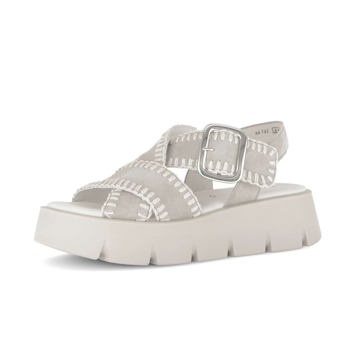Sandalo con plateau beige #2