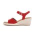 Sandales compensées rouge