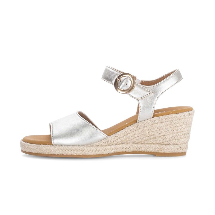 Keilsandalette silber #0
