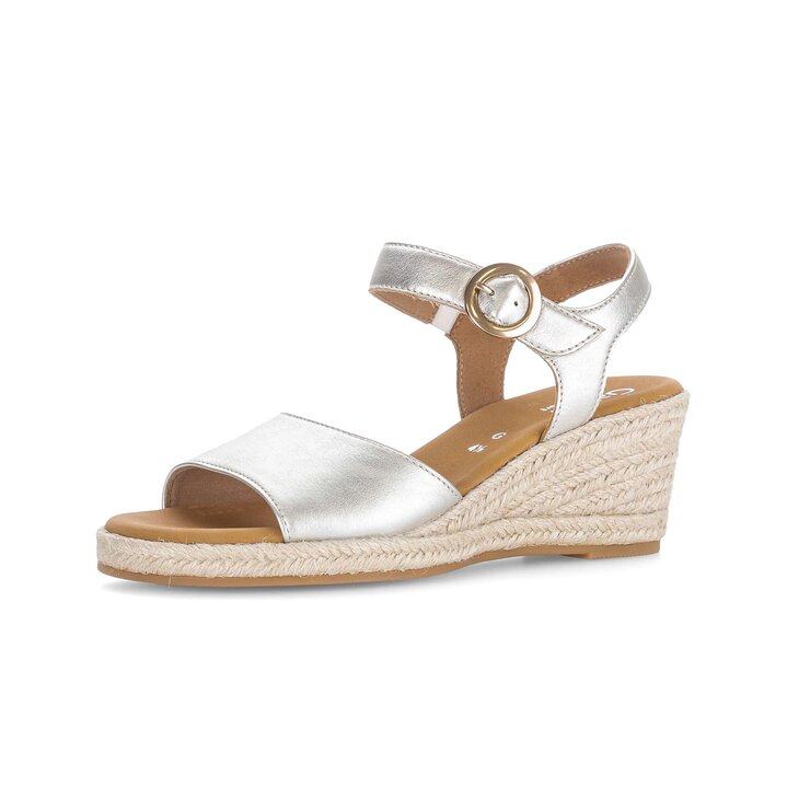 Keilsandalette silber #2