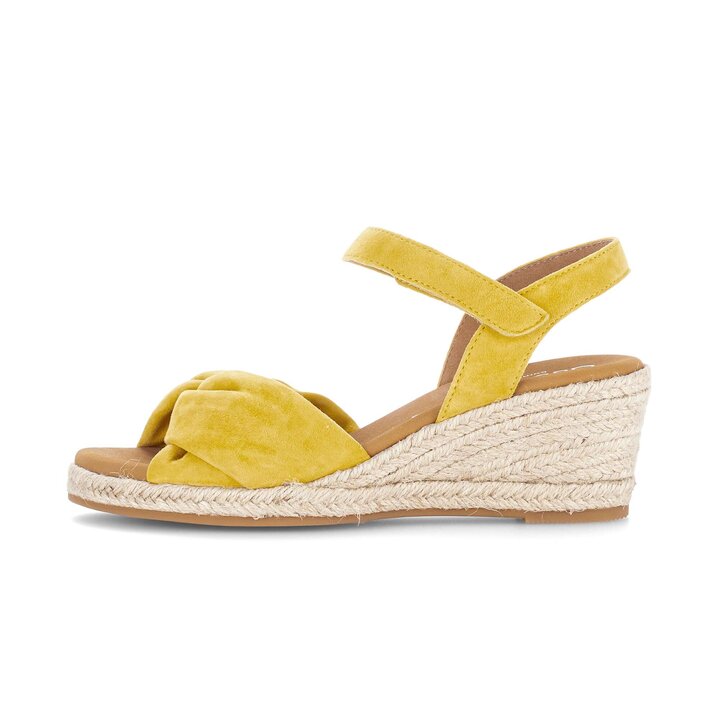 Sandales compensées jaune #0