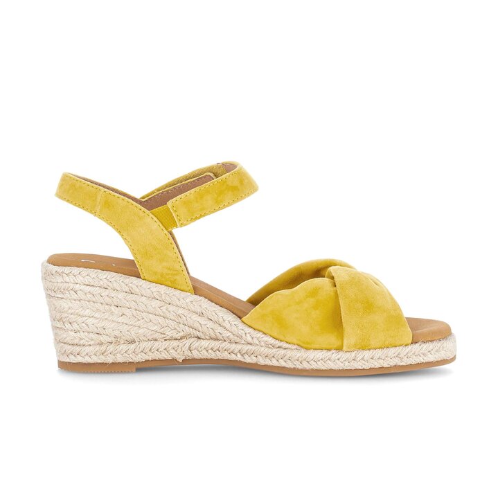 Sandales compensées jaune #1