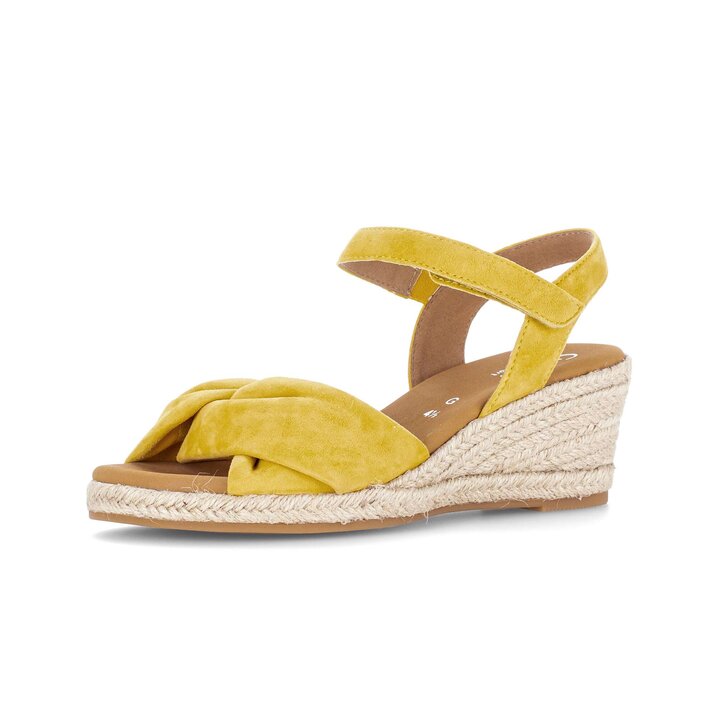 Sandales compensées jaune #2