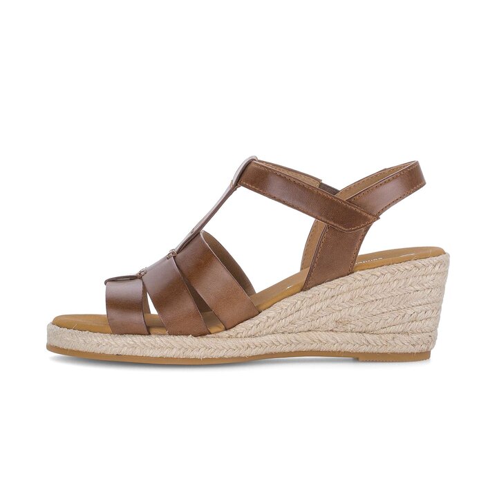 Sandaleno met sleehak bruin #0
