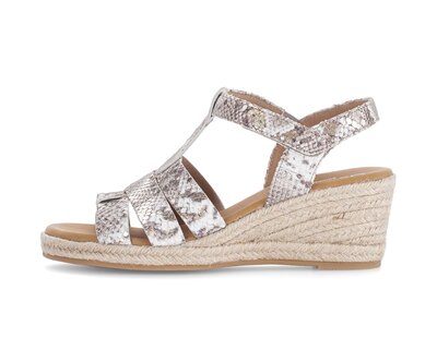 Keilsandalette beige