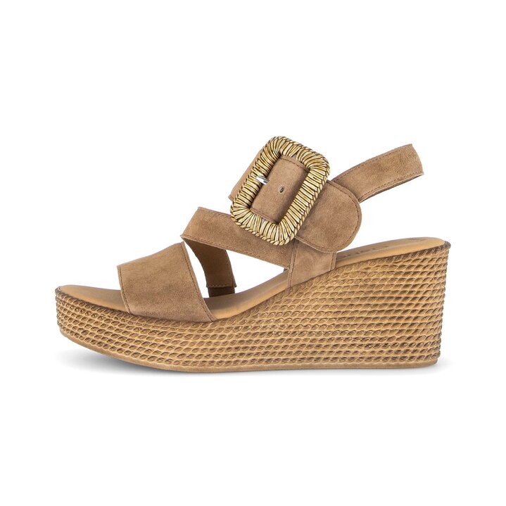 Sandaleno met sleehak bruin #0