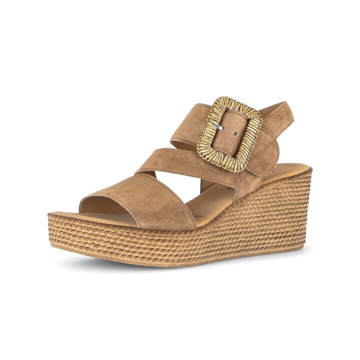 Sandaleno met sleehak bruin #2