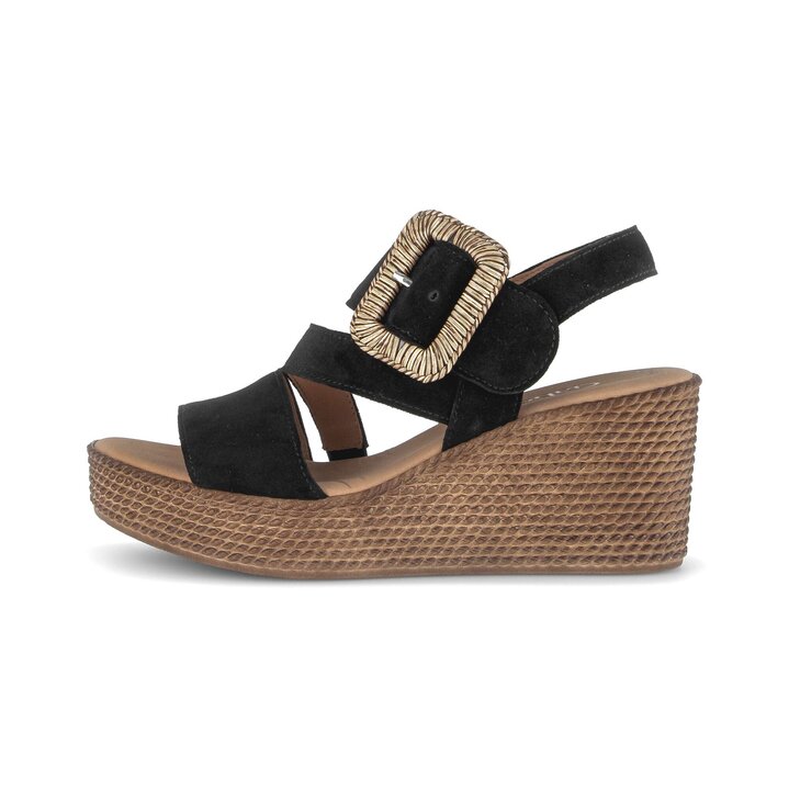 Keilsandalette schwarz #0