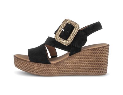 Keilsandalette schwarz