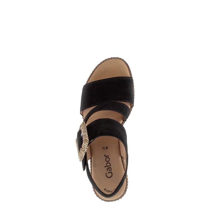 Keilsandalette schwarz #5