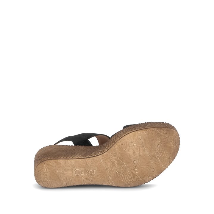 Keilsandalette schwarz #4