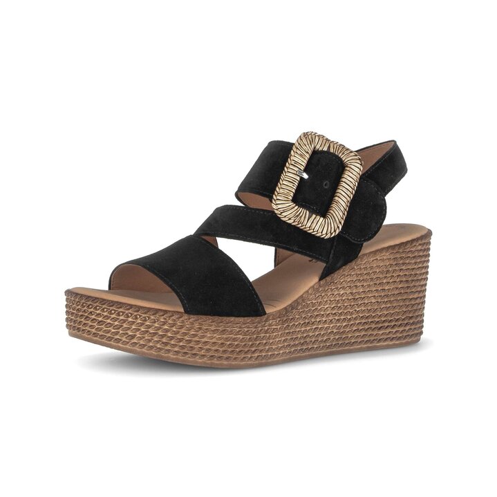 Keilsandalette schwarz #2