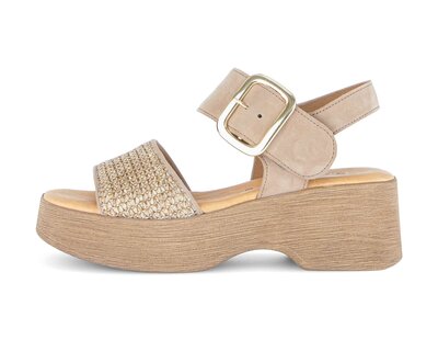 Riemchensandale beige
