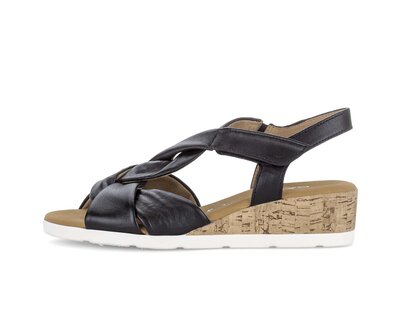 Keilsandalette schwarz