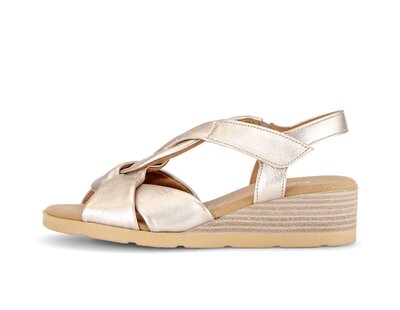 Keilsandalette gold