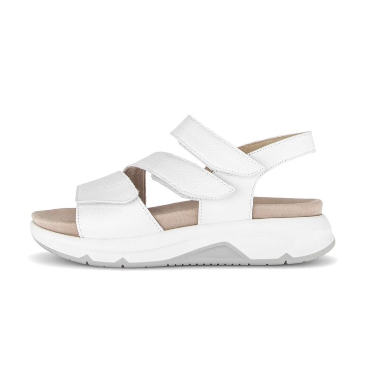 Sandalo con plateau bianco #0