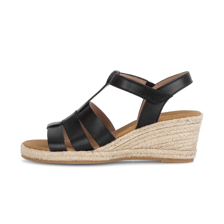 Keilsandalette schwarz #0