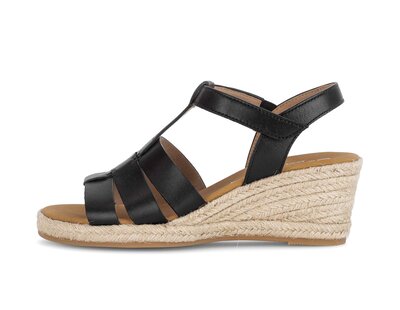Keilsandalette schwarz