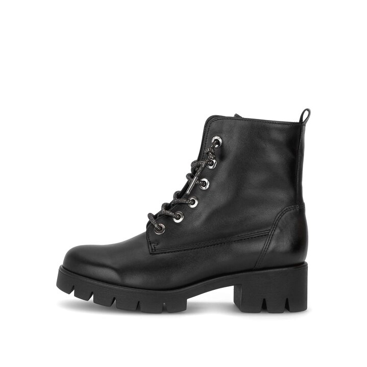 Schnürstiefelette schwarz #0