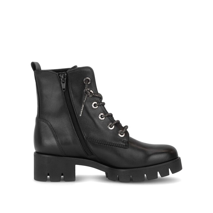 Schnürstiefelette schwarz #1