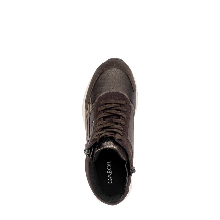 Hoge sneaker bruin #5