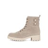 Schnürstiefelette beige