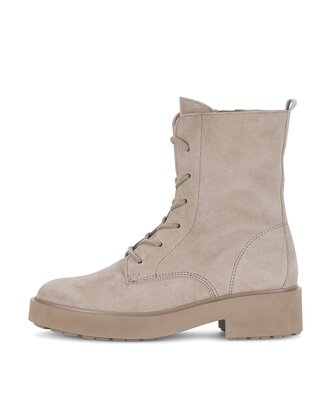 Schnürstiefelette beige
