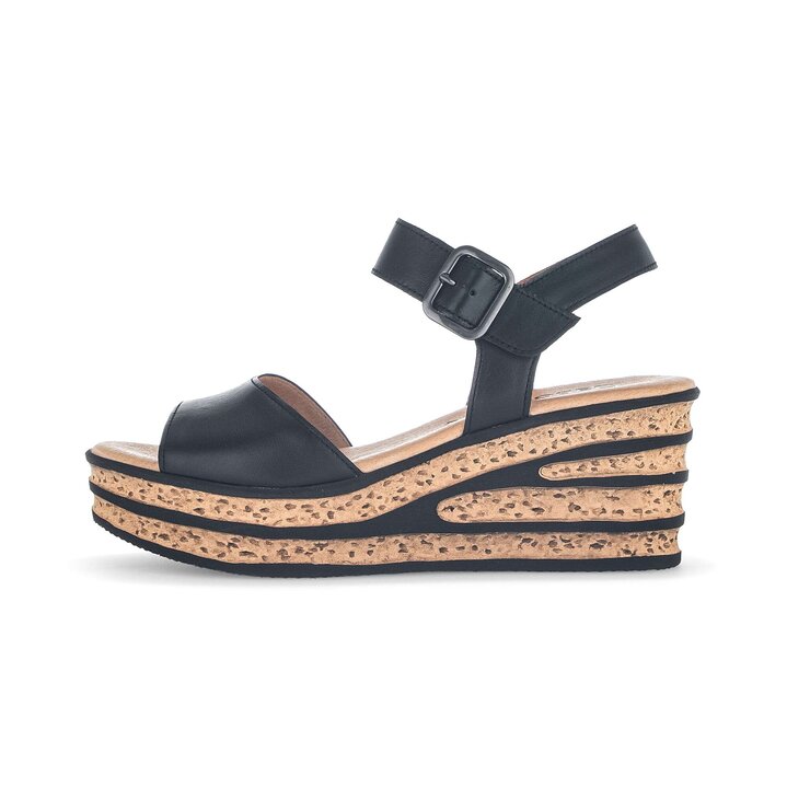 Sandaleno met sleehak zwart #0