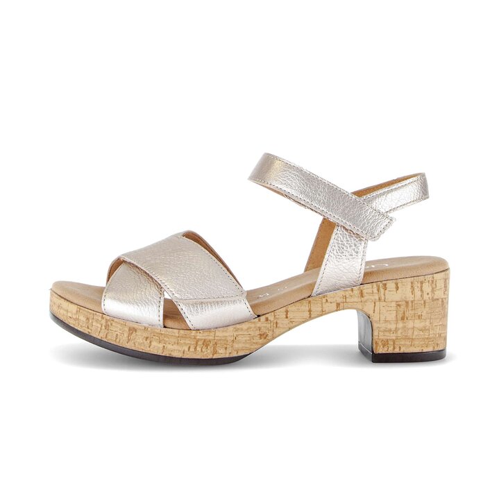 Sandale met plateauzool beige #0