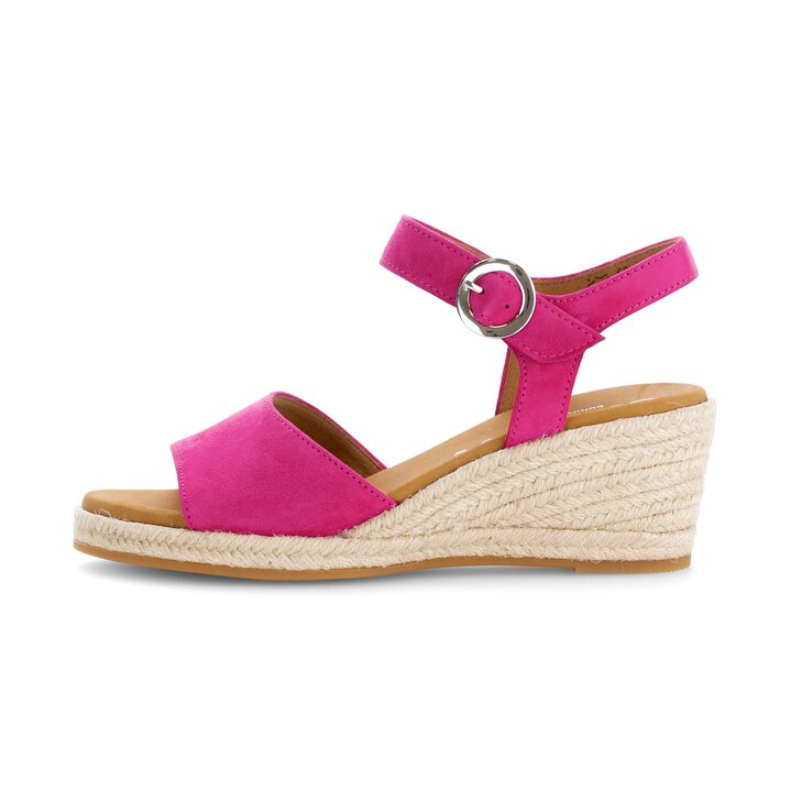 Sandales compensées fuchsia #0