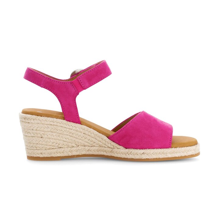 Sandales compensées fuchsia #1