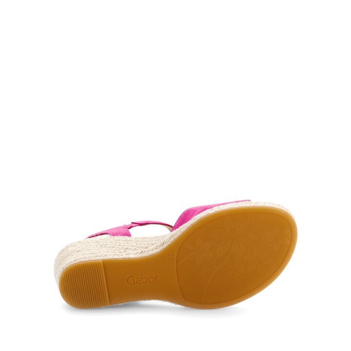 Sandales compensées fuchsia #4