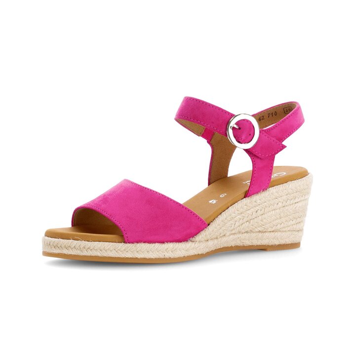 Sandales compensées fuchsia #2
