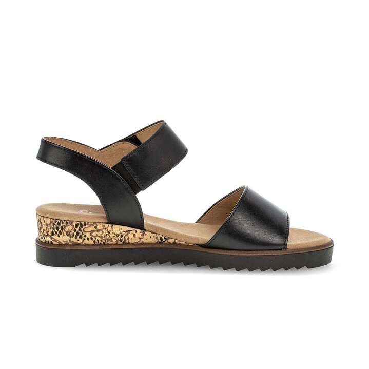 Keilsandalette schwarz #1